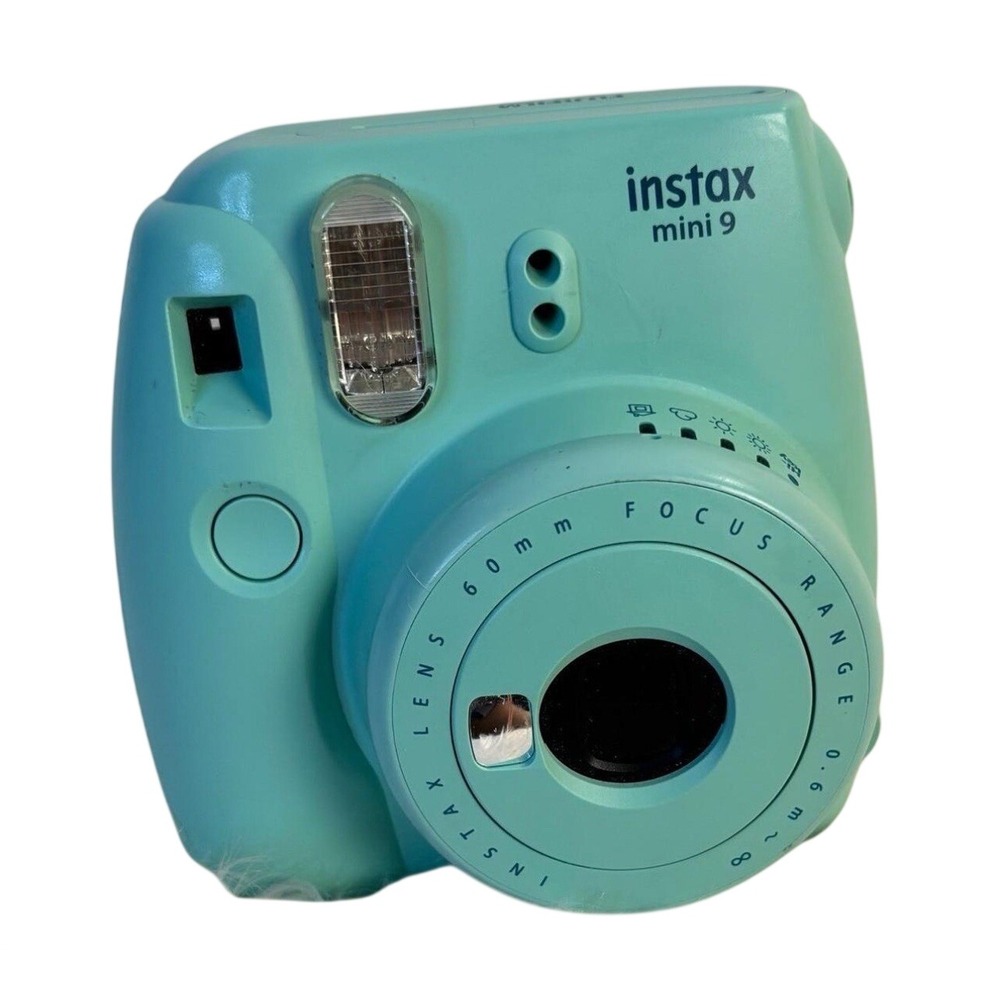 Fujifilm Instax Mini 9 Instant Film Camera Seafoam Green with Selfie Mirror